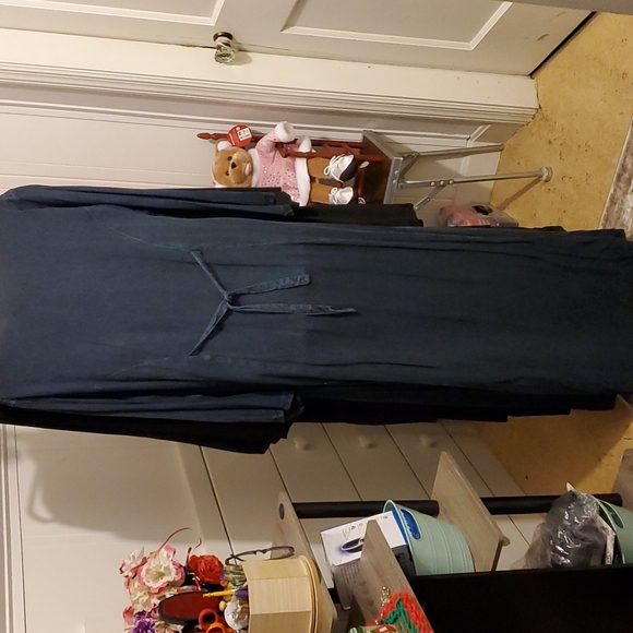 Wicca/Bohemian Long Gown Dark Blue 3X - Picture 5 of 7